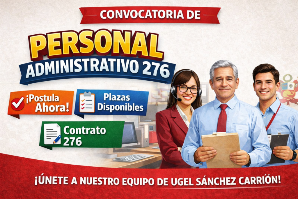 CONVOCATORIA PÚBLICA BAJO EL REGIMEN D.L. 276