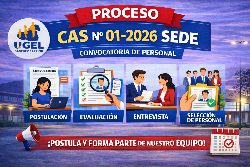 CONVOCATORIA PROCESO CAS N° 01-2026 -SEDE